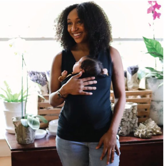 Lalabu Tops Lalabu Soothe Shirt Babywearing Top Black Small